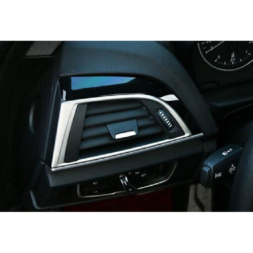 For BMW 1 Series F20 F21 12-15 Silver Steel Left And Right Air Outlet Vent Trim