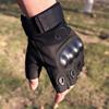 Outdoor Sports AntiSkid Fitness Fingerless Half Finger Gloves M Black