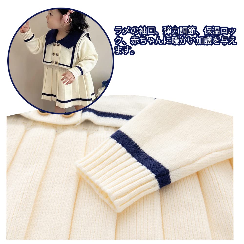 Reegoo Peter Baby and Perfect for Shrine and Size Ages Months Girls' Kids' Dress, Sailor-Style Sweater, Formal, Spring, Autumn, Winter, Visits,