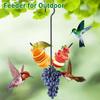 Metal Fruit Bird Feeder Hanging Hook Pet Food Storage Rack Hummingbird Feeder  Yard Porch
