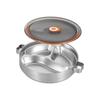 Shengjia 304 Stainless Steel Double-Layer Insulated Round Meal Plate