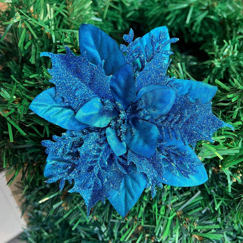 Zlatý prášek Třívrstvý vánoční květinový věnec a ozdoba na stromek