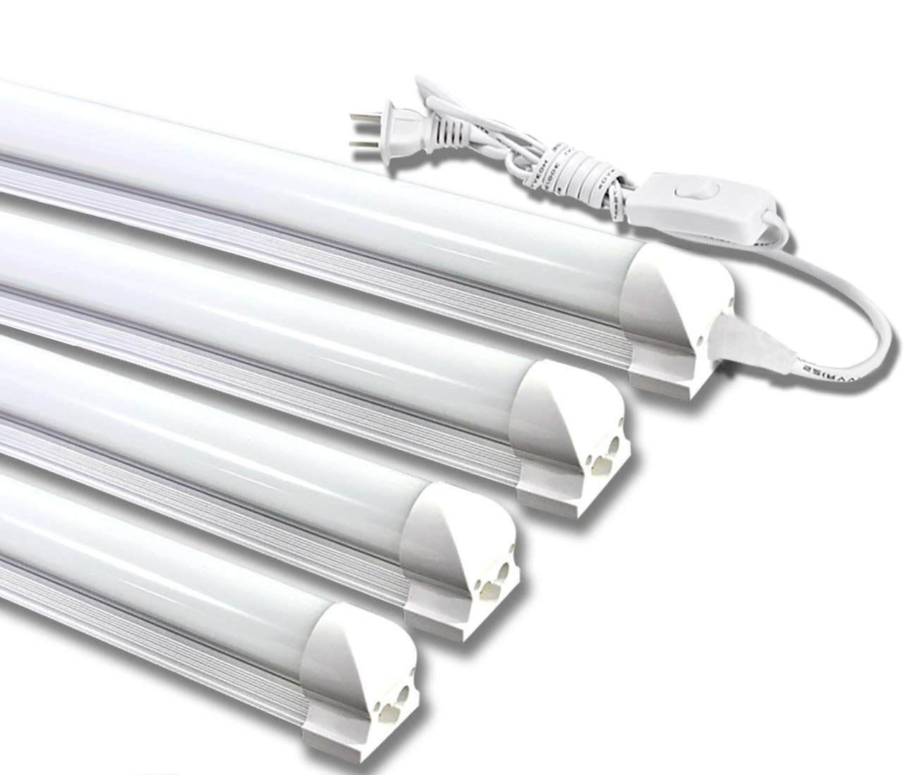 

40W LED Fluorescent Light Fixture, Integrated T8 LED Tube, 18W LED, 6000K-600K Daylight, Ceiling Light, Bar Light, Base Light, 120cm, Fluorescent