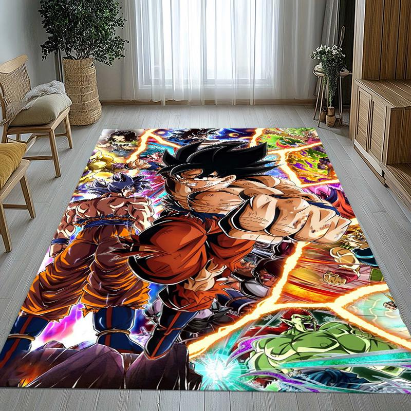 Anime D-Dragon Ball Game Cartoon Living Room Non-Slip Area Rug Soft Carpet for Bedroom Kids Playroom Sofa,Home Decor Doormat
