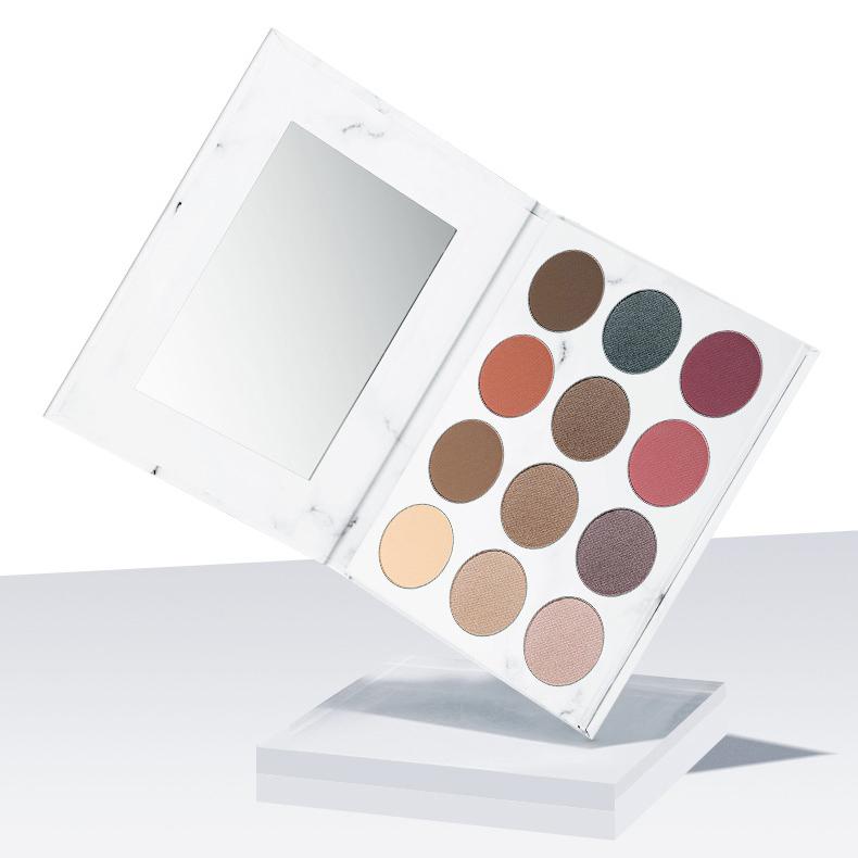 

12-цветные мраморные тени для век с высоким блеском, звездный блеск, перламутровый матовый градиент, прочная водостойкая и устойчивая к поту палитра теней для век