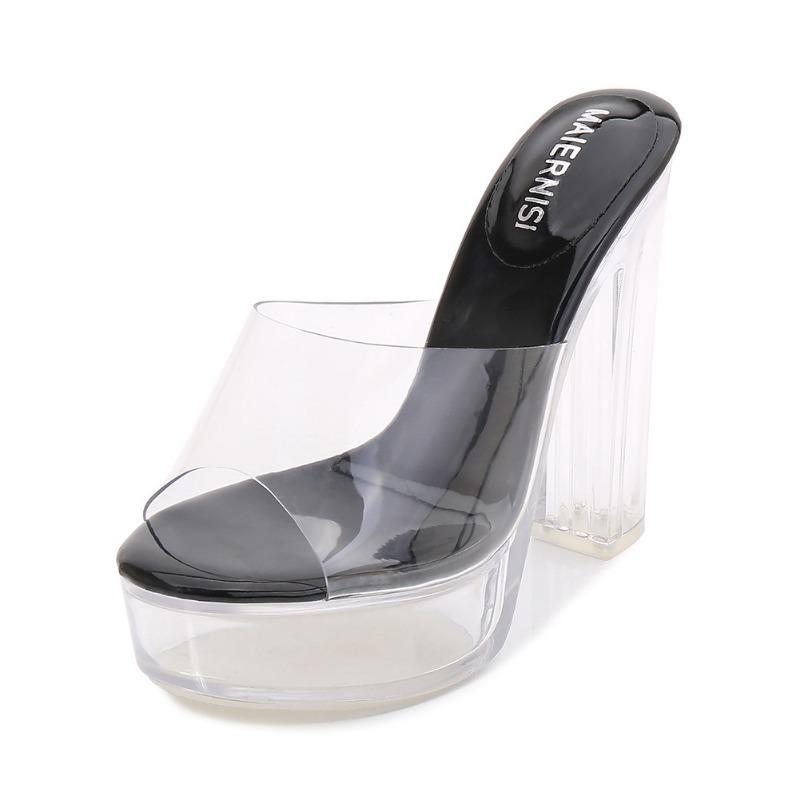Fashion Women Pumps Sexy Custom High Heels Women Shoes Originality Platform Transparent Sandals Ladies Shoes Summer Slipper Sandals