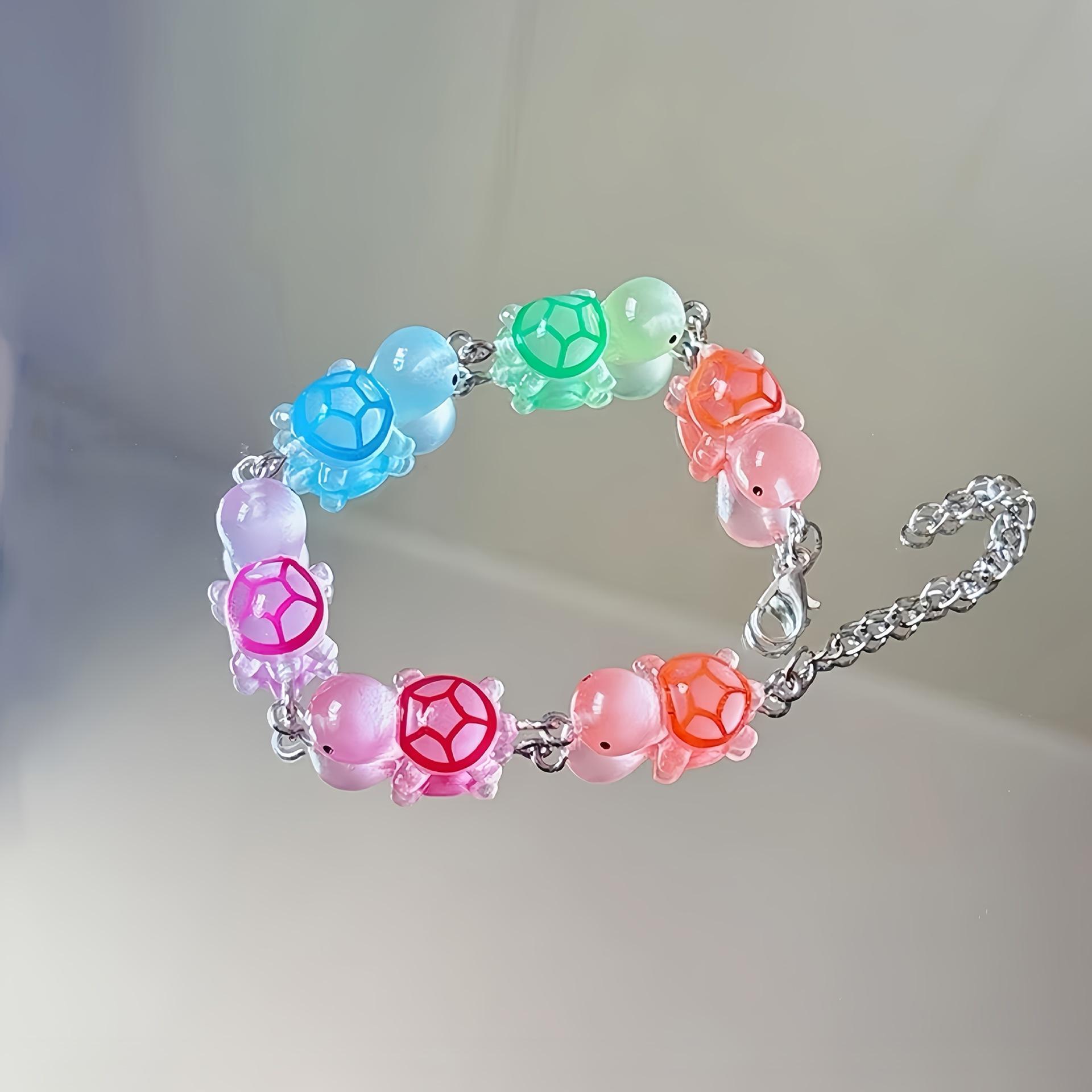 JYL TS Bracelet Glowing Turtle  Adjustable Sweet Fortune  Peaceful Journey T587 светло красного охры