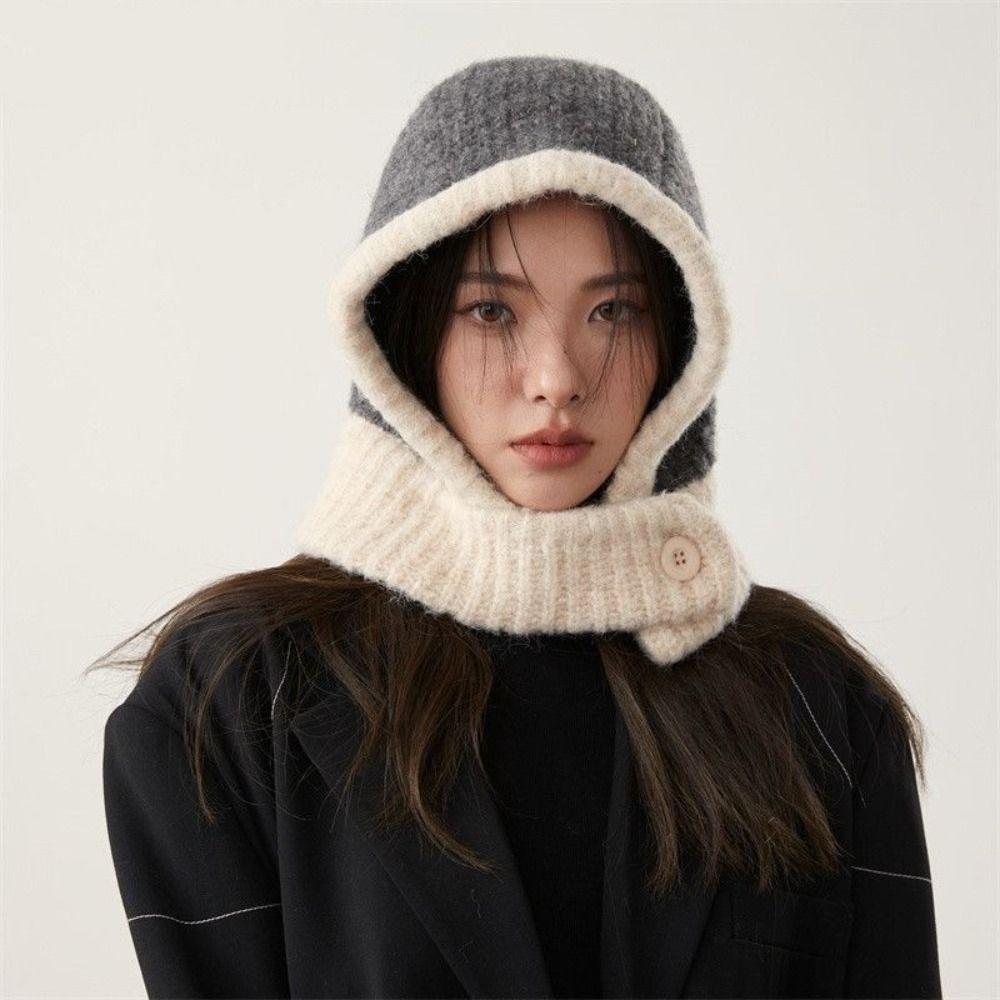 Beanie Ear Protection Hat Pullover Hat Knitted Hat Cute Balaclava Hat  Winter/Autumn