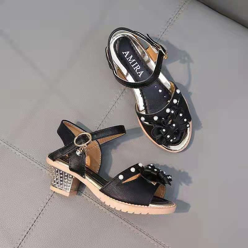 

Girls Sandals Summer Children S Performance Shoes Kids Girls Crystal High Heel Princess Shoes Years Old 26
