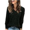 European & American Women's V-Neck T-Shirt with Short/Long Sleeves - Ribbed & Brushed Fashion Top, 2023 Edition