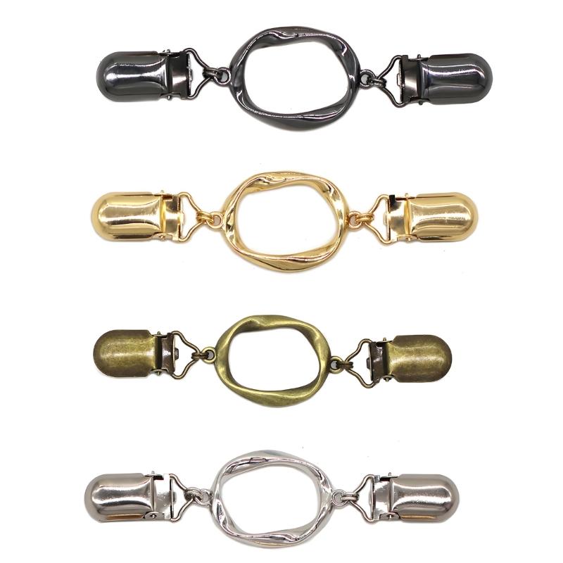 Zinc Alloy Round Sweater Shawl Clips Fasteners Back Cincher Clip Clothes Tightener For Fixing Blouse Traditional Attire