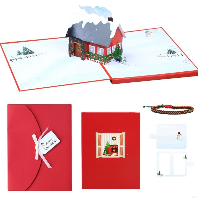 Glowing Christmas Card with LED Light Handmade Christmas Greeting Card for Kid