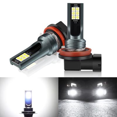 2PCS Car LED Headlight H8 Bulb Super Bright Car Driving Light Far And Near Light Integrated Car Light Modified 12v 6000k