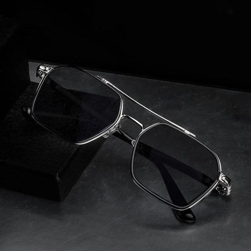 Men and Women Polygon Double Beam Anti Blue Light Flat Mirror Computer Eyeglasses