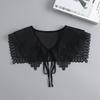 Removable Lace Doll Fake Collar Women Tie Ladies White Shawl Wrap Detachable Embroidered Lapel False Collar Clothes Accessory