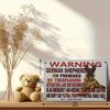 Funny German Shepherd Warning Sign X Inch Rustic Iron Wall Decor Perfect for Country Home Restaurant Art