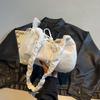 Korean Style Ins Style Lace Bow Cloth Bag For Students 2026 Newest Large Capacity Tote Bag Single Shoulder Bags For Young Lady