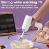 Wireless Electric Handheld Egg Mixer 3 Speed Settings Food Blender For Baking Cake Dough Cream Whisk