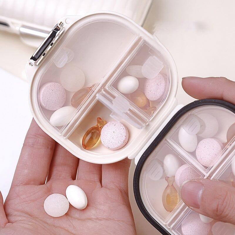Tragbare Mini-Pillendose für Reisen für sieben Tage, Multi-Grid-Split-Paket, Pillen, Tabletten, versiegelte Aufbewahrungsbox, Pillen-Organizer, wöchentlich