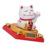 Solar Energy Powered Beckoning Lucky Money Cat Good Luck Feng Shui Lucky Cat Waving Arm for Home