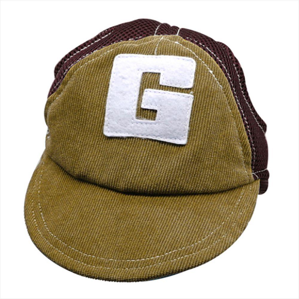 

С отверстиями для ушей Спорт на открытом воздухе Пеший туризм Дышащая летняя шляпа Солнцезащитная шляпа Аксессуары для питомцев Собачья бейсболка M коричневый