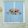 Zasłony Okienne Kuchenne do Salonu 2 Sztuki Zasłony Zaciemniające Zasłona na Drzwi A-adventure Time Przegroda Dekoracja Sypialni