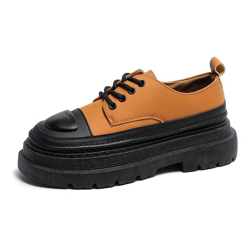 Fashion Men's Casual Shoes Thick Bottom Round Toe Retro All-match Outdoor Shoe for Men Designed Personality Mens Casual Shoes