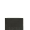 MCM Letter Print Cowhide Black wallet MXSDATA03BK001