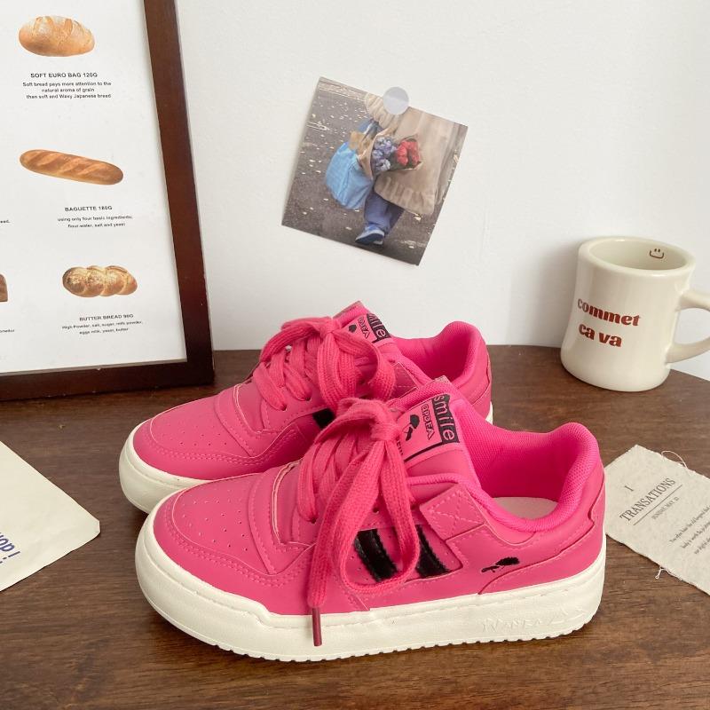 

Новые летние универсальные нишевые кроссовки на толстой подошве в стиле кэжуал, ретро, студенческие, белые 40 розы красного