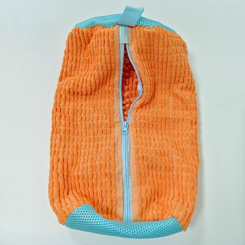 1pc Washing Shoes Bag Padded Net Laundry Shoes Protector Fluffy Fibers Polyester Sneaker Washing Friendly Laundry Bag Drying Bag