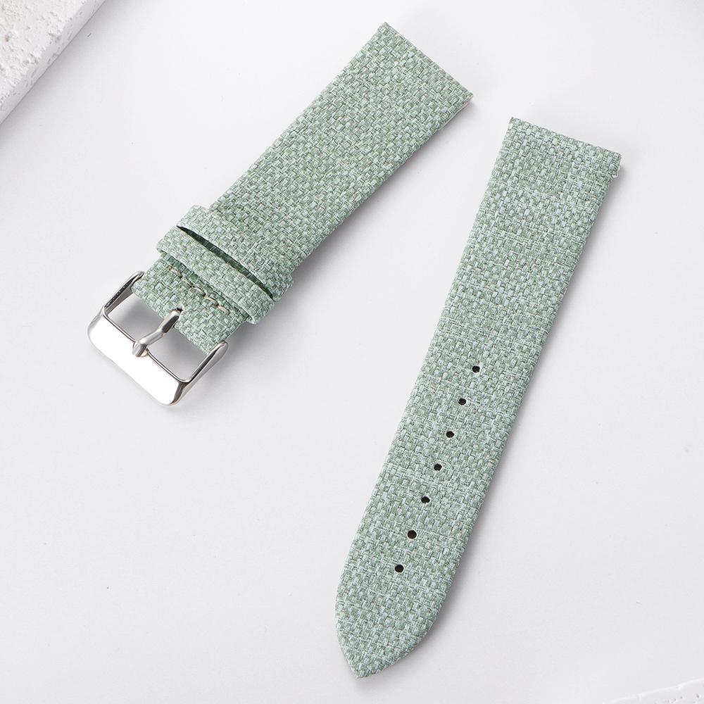 Premium Denim 18mm 20mm 22mm 24mm Sailcloth Watch Band Business Style Fabric Strap Nylon Sports Wrist Bracelet for Men Women