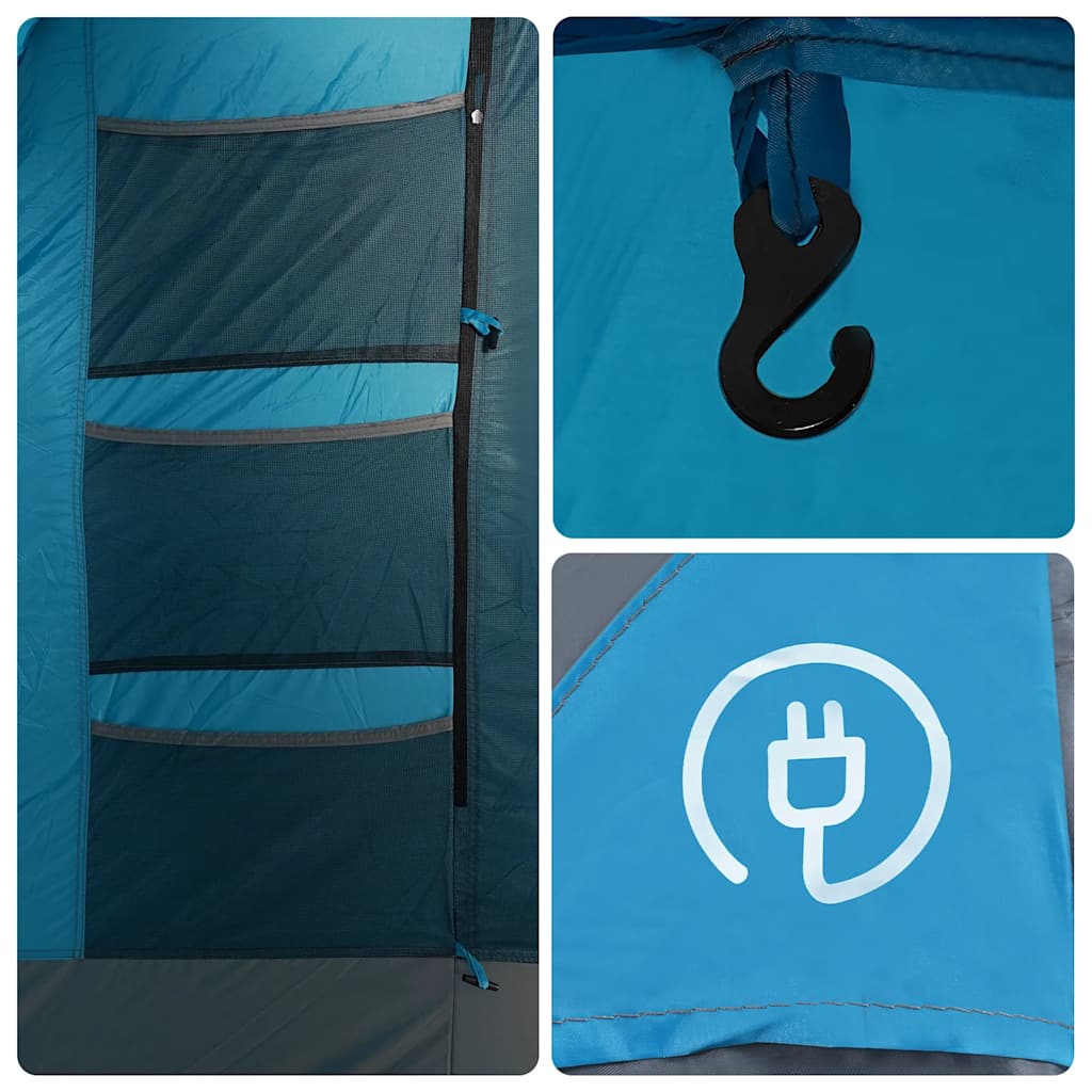 Tunnel Tent for 4 Persons Blue Waterproof