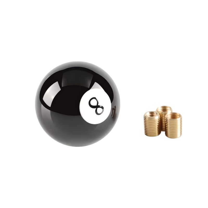 Black 8 Eight Pool Billiard Ball Gear Shift Knob W/ Adapter Universal Vehicle AT/MT Shifter Lever Head