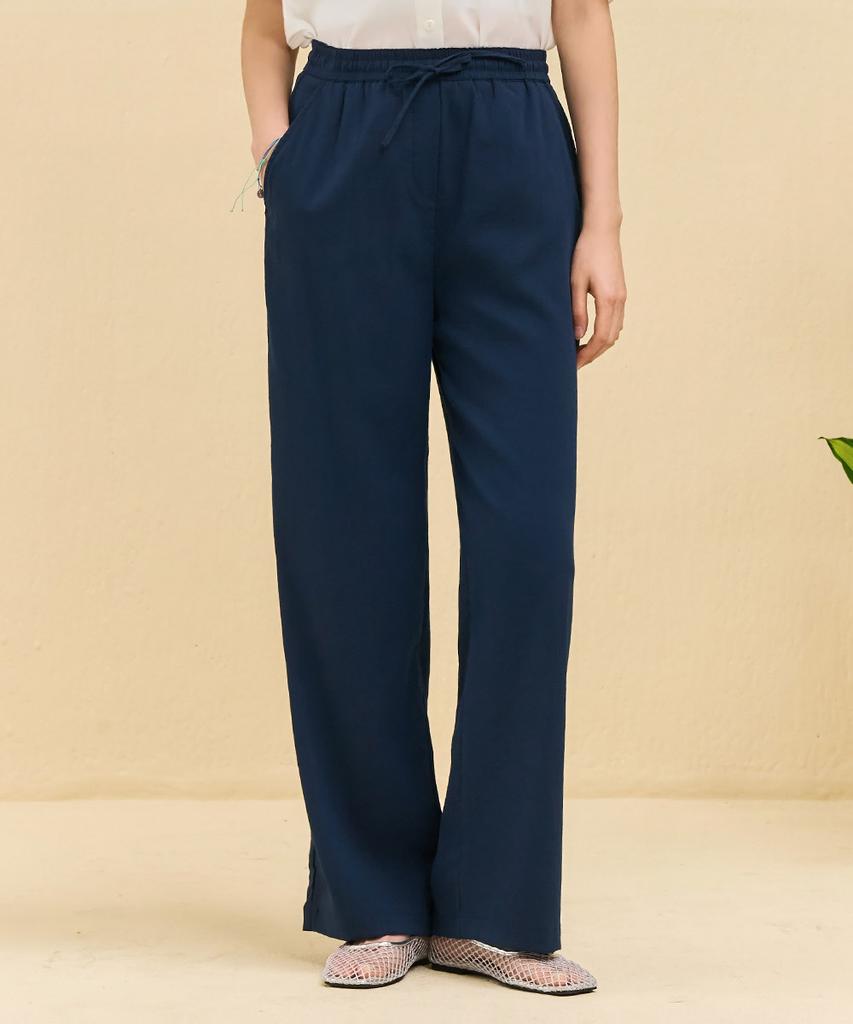 CHASECULT Women'S Linen-Like Wide Pants - Green