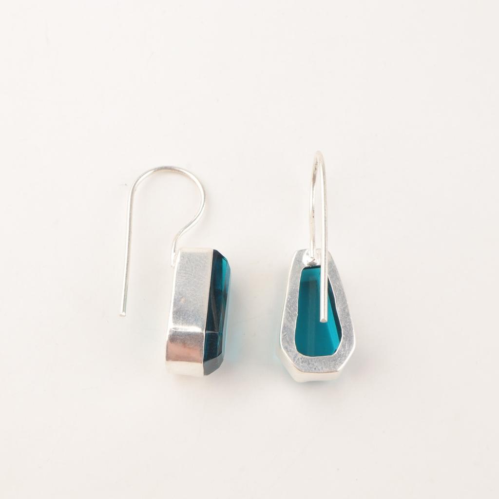 Apatite Gemstone 925 Sterling Silver Jewelry Handmade Drop/Dangle Earrings 1.26" EE-138-10