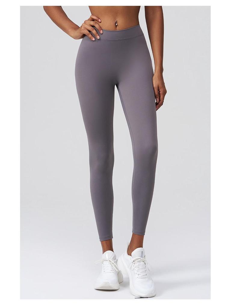Huaton Butt-Lifting Yoga Pants - No Lines, No Roll, V-Waist Slimming Design for Running & Fitness