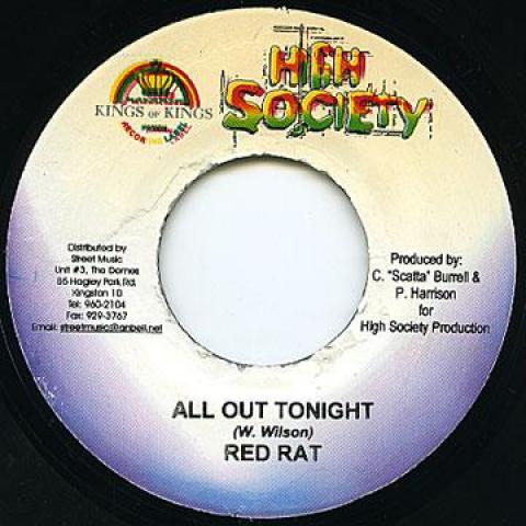 7inch Record RED RAT / HAWKEYE - All Out Tonight / Buss A Blank High Society 2005 Jamaica Reggae, Ska & Dub
