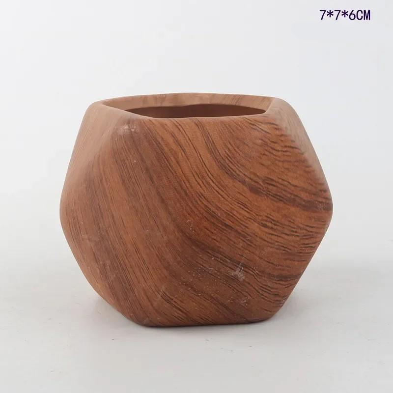 

Керамічні вази для перенесення води для сукулентів Креативне скандинавське садівництво Мистецька ваза Прикраси для домашнього офісу Товари для саду rhombus кавовий