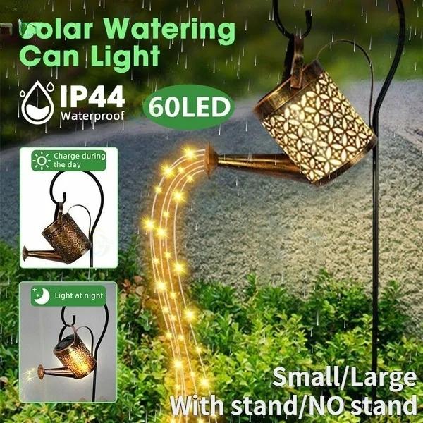 

Новый стиль, солнечный светодиодный гирляндный светильник, зачарованная лейка, водонепроницаемый садовый декор, металлическая ретро-лампа, уличный стол, патио, лужайка, двор, художественная лампа A Without hook