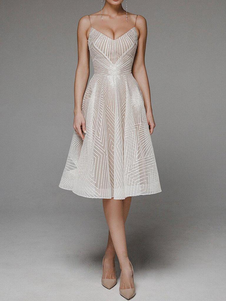 2021 Frühling/Sommer Damen Europäisches & Amerikanisches Besticktes Ärmelloses Sexy Langes Abendkleid