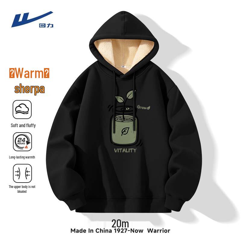 Warrior Men s Thickened Lamb Fleece Hoodie 3XL