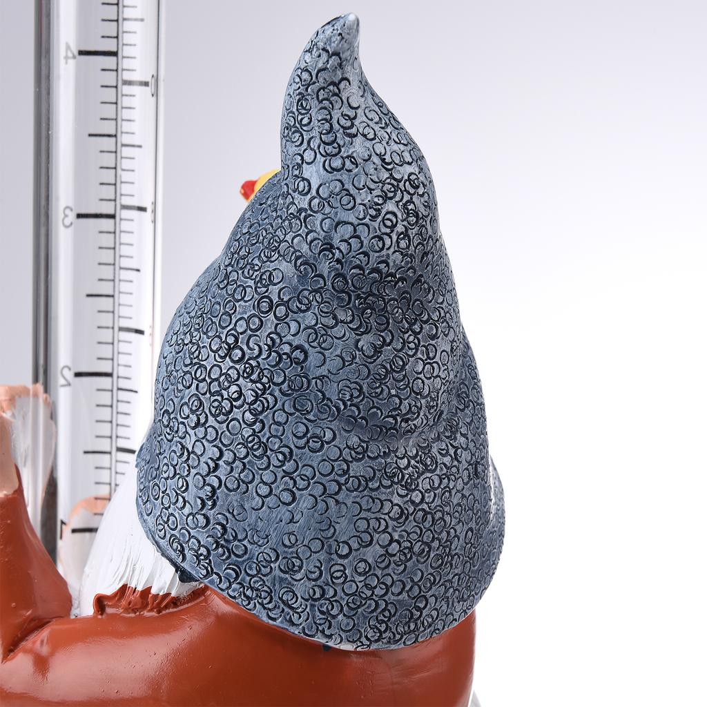 Gnome Resin Rain Gauge Garden Statue Hand Painted