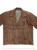 Brown Suede Jacket Motorcycle Genuine Lambskin Leather Handmade Men's Biker Zip