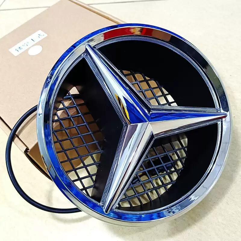 

Car Sticker For Mercedes Benz W204 GLK220 GLK300 GLK350 GLK500 W245 Car Front Grilled Star Emblem LED Illuminated Logo White Blu White light