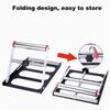 Portable Adjustable Cutting Machine Support Frame With Foldable Miter Table Woodworking Tool