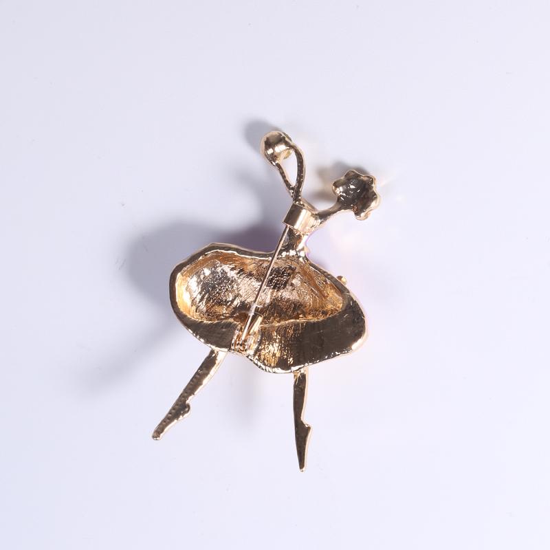 Moda drăguț rafinat prietenă dans dans balet broșă cristal stras broșe de sticlă pin pentru femei accesoriu rochie de mireasă