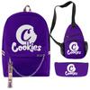 Cook 3D Digital Color Printing Set Oxford Cloth Waterproof Backpack Student Bag