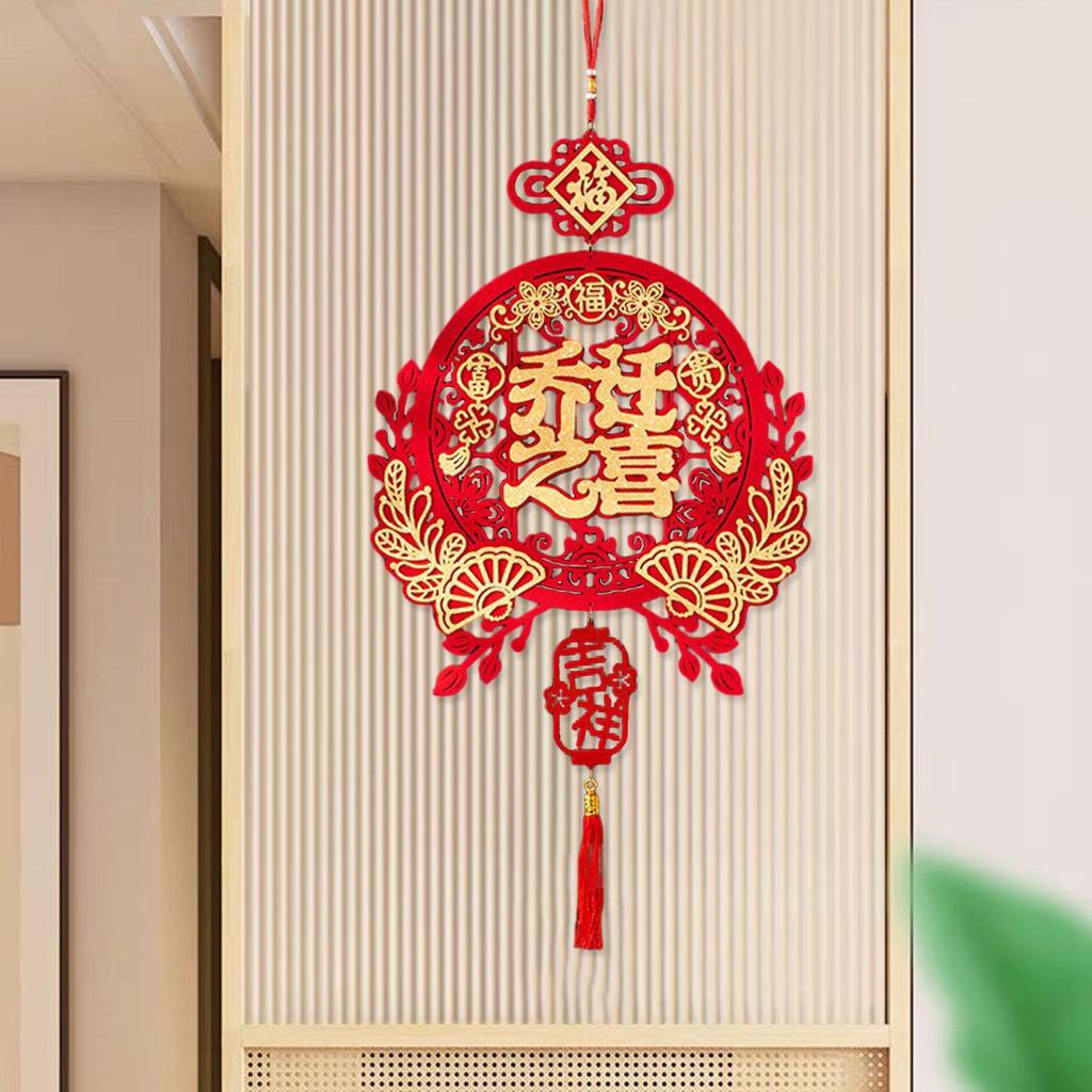 Chinese New Year Decoration Hanging Ornament Gift Red 2025 Dragon Year Oriental Chinese Knot Tassel Decoration for Wall Decor