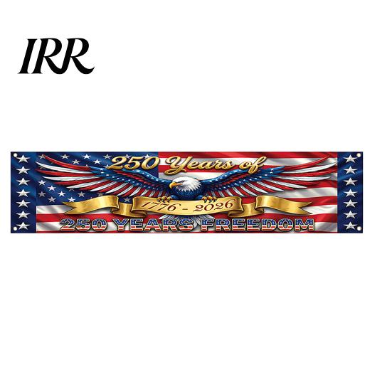 Independence Day Decor 250th Anniversary Banner 6.5x1.5ft 250 Years of Freedom American Patriotic Decoration 1776-2026 Outdoor Party USA Porch