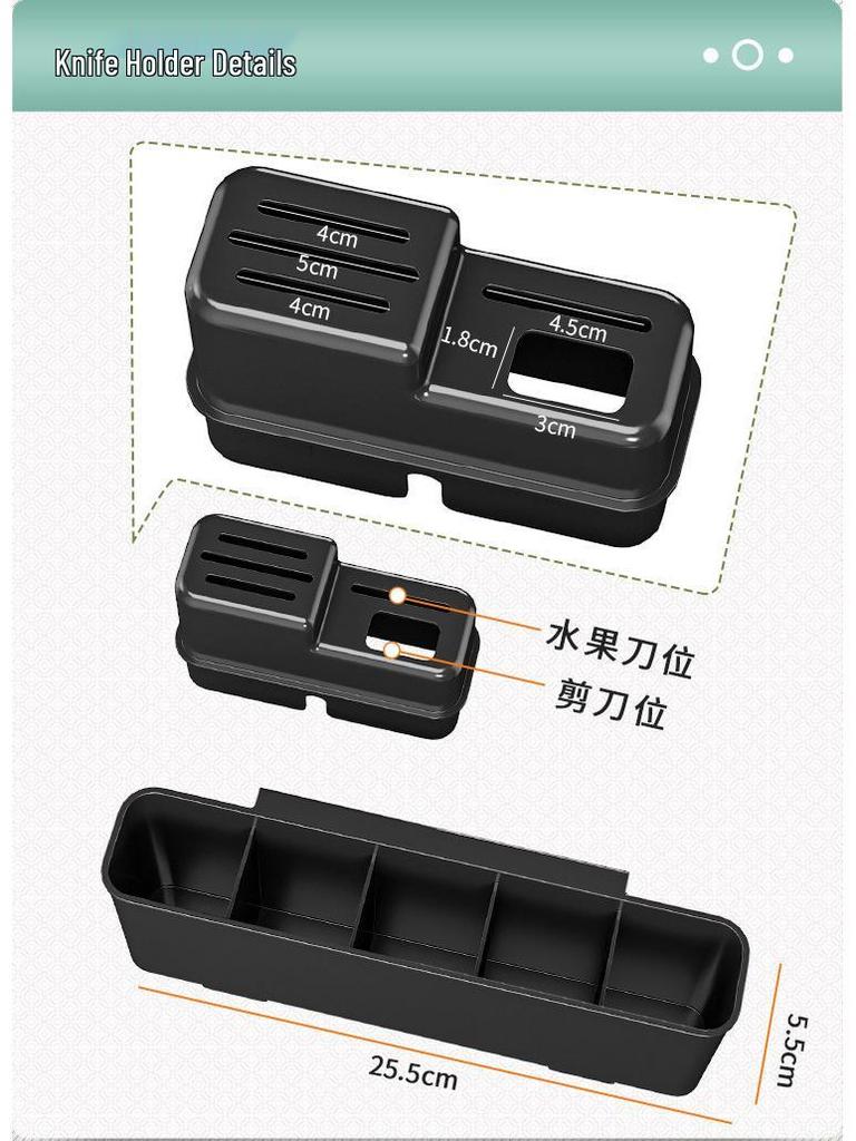 Víceúčelový kuchyňský odkapávač na nádobí a kuchyňské náčiní